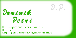 dominik petri business card